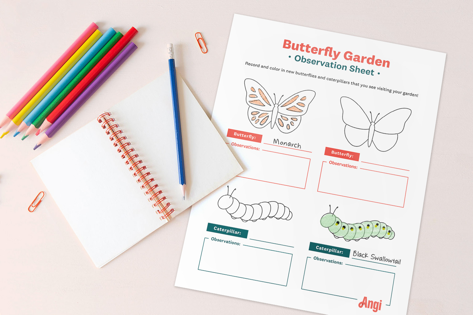FREE Butterfly Garden Activities for Families includes free printables and fun ideas to take your learning outdoors! Create a butterfly garden, learn about their life cycle and more!