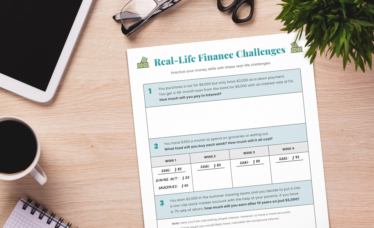 Must Have Money Conversations with your Teen discusses important money topics to have with your teen as well as a FREE Real-Life Finance Worksheet.