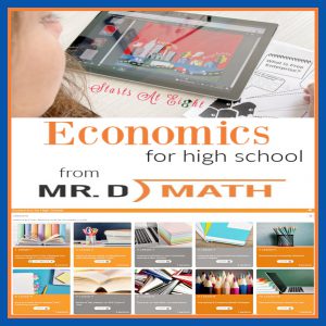 Economics for High School from Mr. D Math is a half credit, online, self-paced course for homeschool high schoolers. A review from Starts At Eight