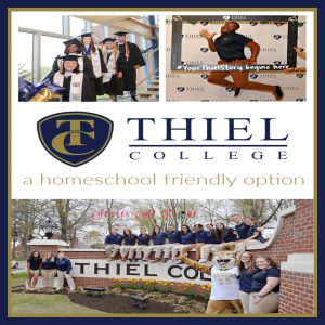 Thiel - A homeschool friendly college located in Greensville, Pennsylvania boasting an 11:1 student faculty ratio with 60+ areas of study.