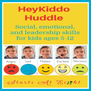 HeyKiddo Huddle is a comprehensive social-emotional curriculum for homeschooling parents that provides quick, easy-to-implement ideas for addressing big feelings with kids (ages 5-12). A review from Starts At Eight
