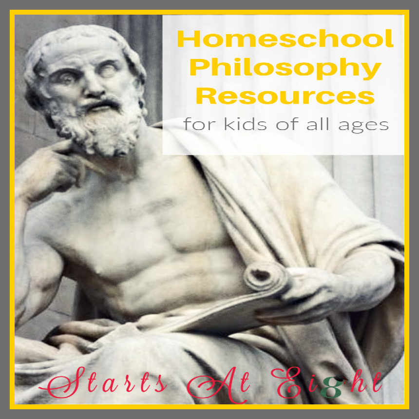 This is a collection of Homeschool Philosophy Resources for kids of all ages. Starting in elementary school, through high school and even college!