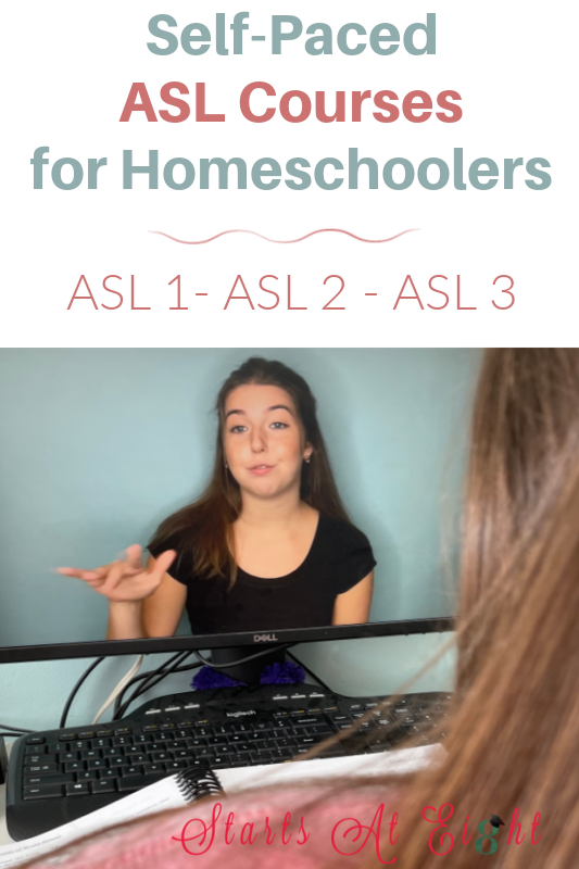 Self-Paced ASL Courses for Homeschoolers with Mr. D Math. Online, video based, in every level from elementary to ASL 3.