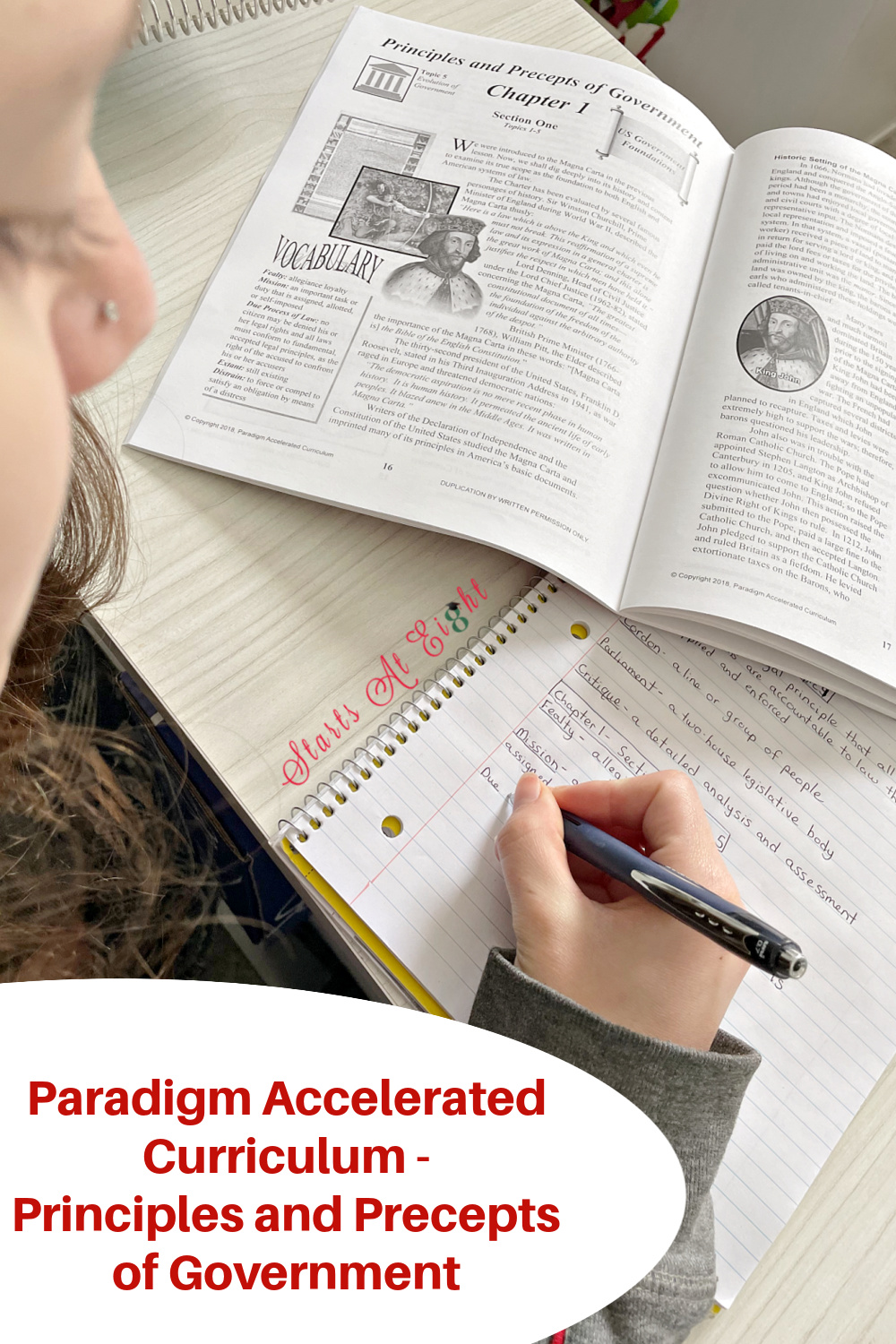 Paradigm Accelerated Curriculum's 1/2 credit Homeschool High School Government Curriculum includes text, student workbook, and quizzes/tests making it easy to implement in your homeschool. A review from Starts At Eight