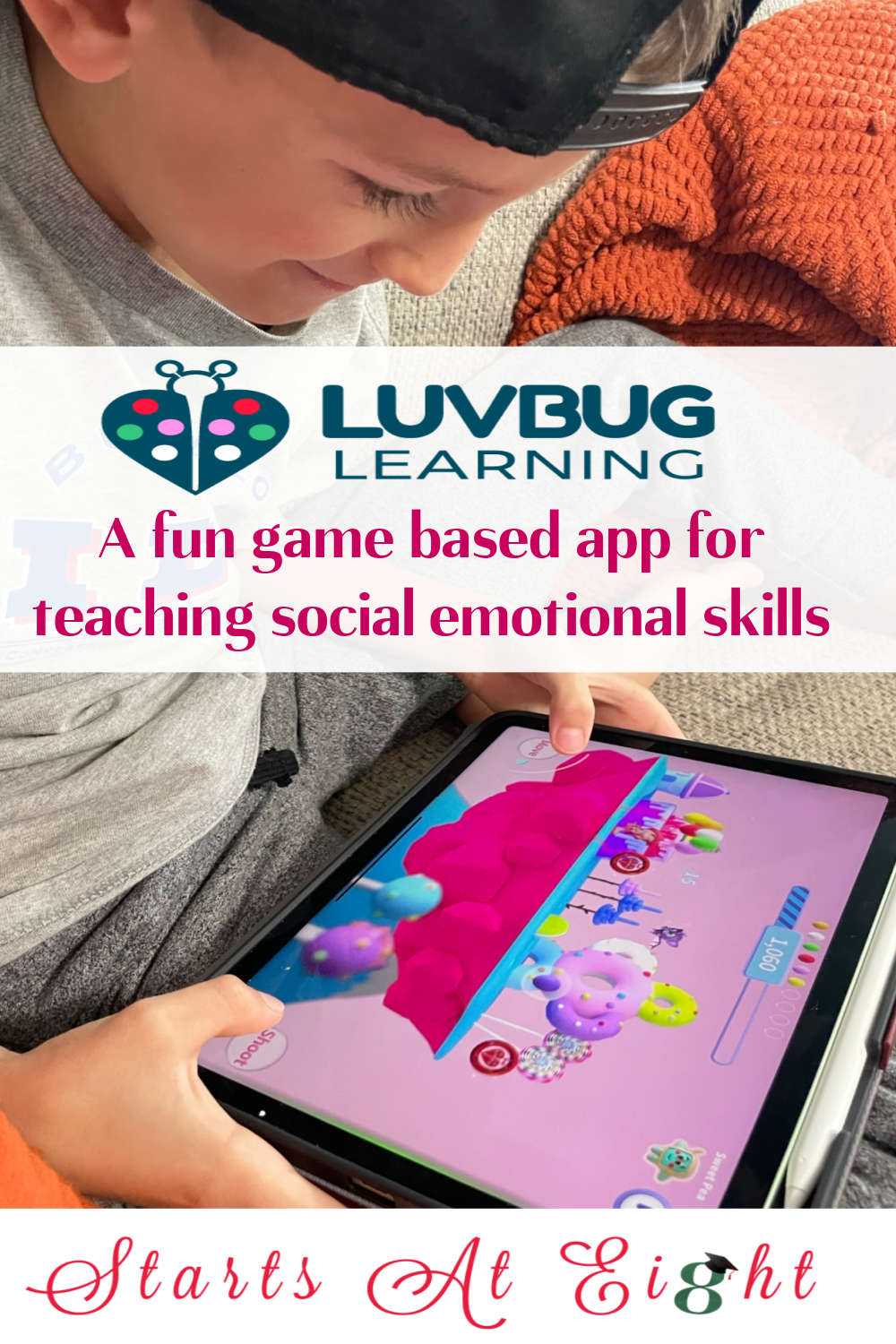 LuvBug Learning is a social emotional learning app whose main goal is teaching feelings to kids through engaging games and videos.