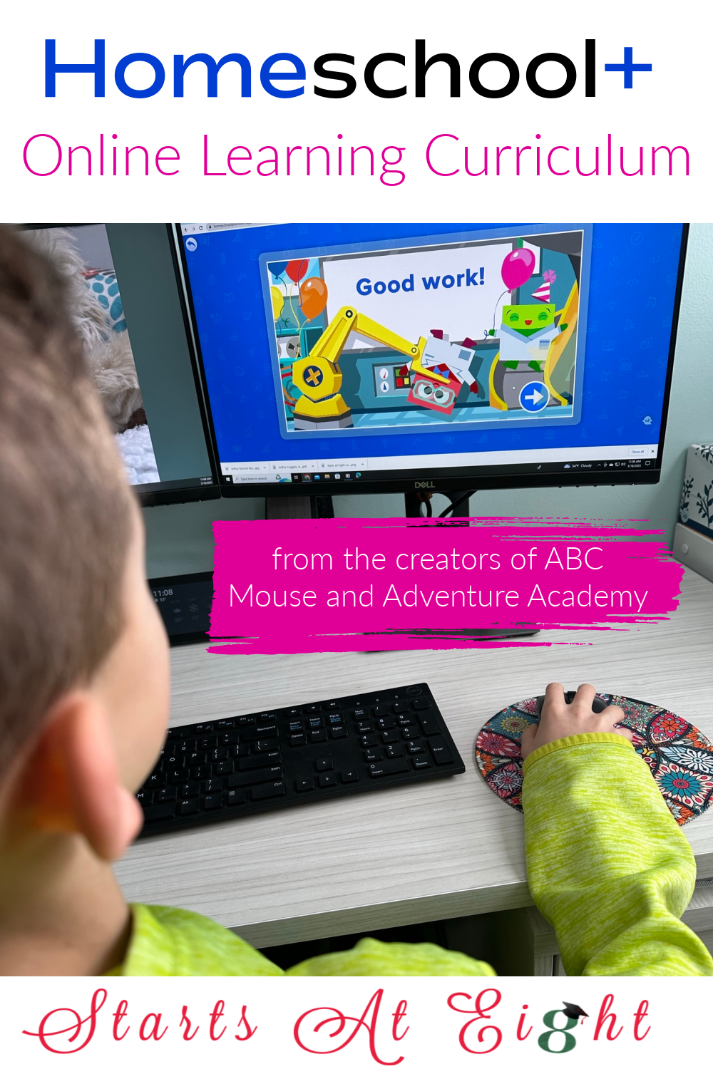 Homeschool+ Online Learning Curriculum from the makers of ABC Mouse and Adventure Academy is a complete homeschool curriculum for PreK-2nd grade.