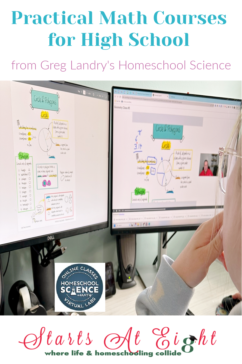 The Practical Math Courses for grades 8-12 from Greg Landry's Homeschool Science are online, self-paced courses that require no science or math prerequisites.