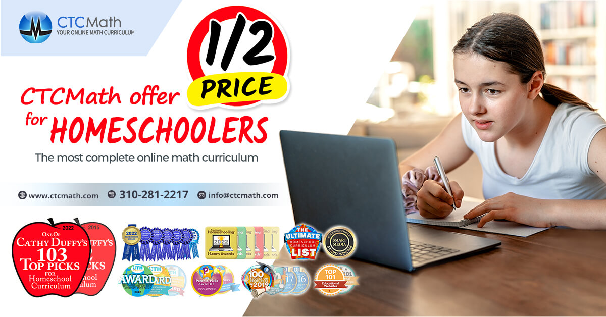 CTCMath half price discount for homeschoolers