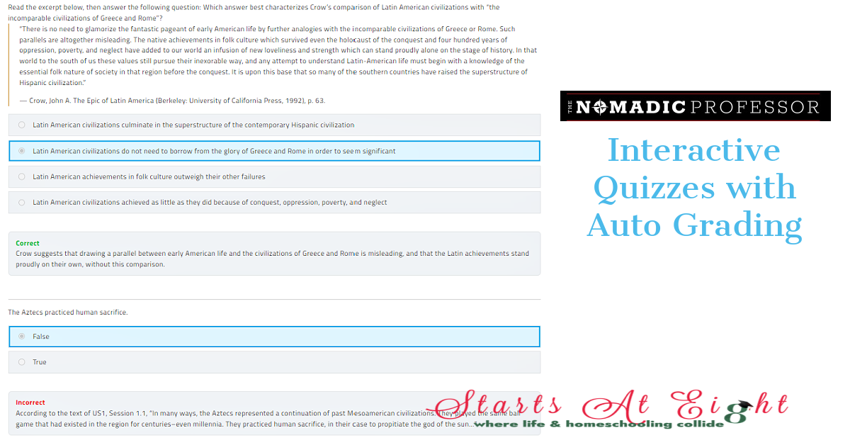 Interactive Quizzes with Auto Grading