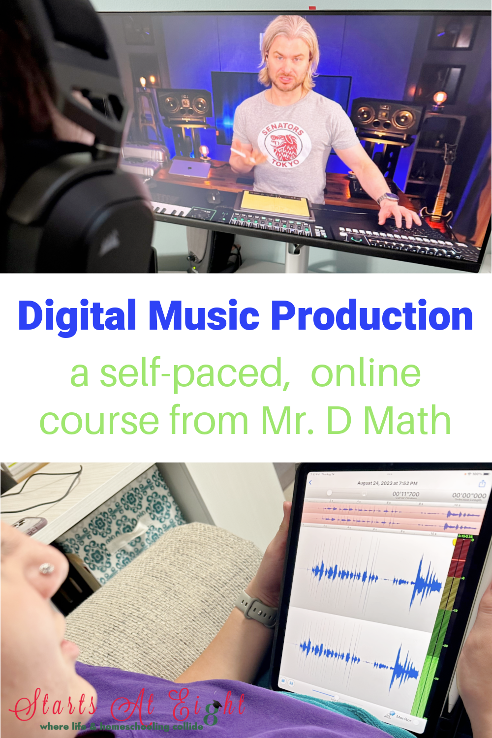 Mr. D Math Online Digital Music Production Class is a self-paced, half credit, modern music production course for 4th grade and up.