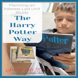 This is an interest-led Harry Potter Unit Study. It includes reading all the books along with engaging in all subjects through a Harry Potter lens, except for math.