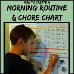 How To Create A Morning Routine & Chore Chart from Starts At Eight