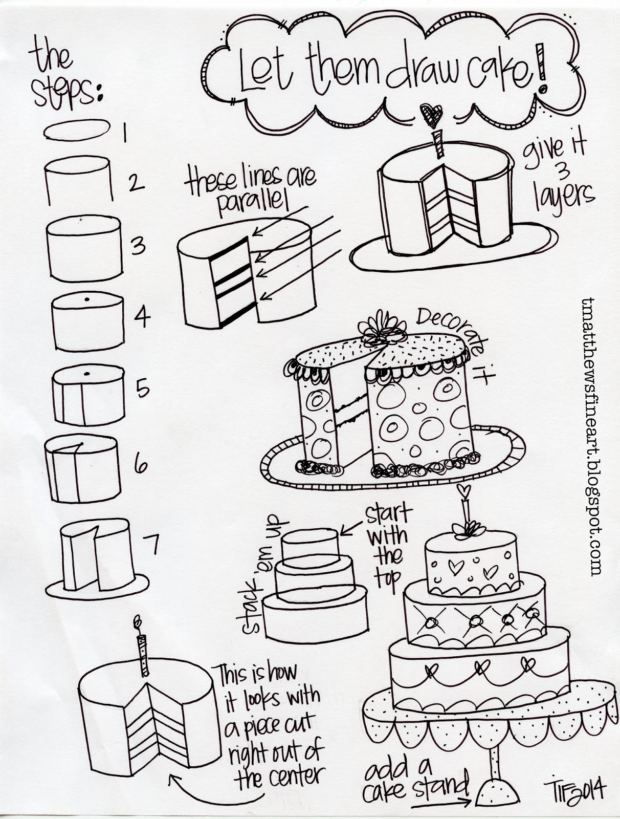 Tangle of Knots Cake Drawing Art Project - StartsAtEight