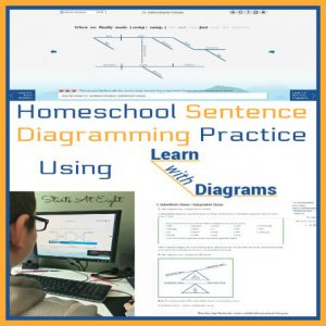 Homeschool Sentence Diagramming Practice Using Learn With Diagrams from Starts At Eight. Homeschool Sentence Diagramming Practice with Learn with Diagrams is an interactive, online sentence diagramming program for kids.