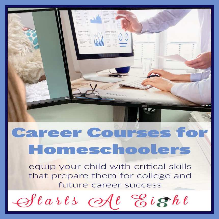 Career Pathways for Homeschoolers from Edison Learning are online courses where students can learn the basics of a variety of career opportunities. A review from Starts At Eight