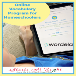 Wordela Homeschool - An Online Vocabulary Program for Homeschoolers of all ages, that works on any platform, and offers endless amounts of lists plus the option to create your own!