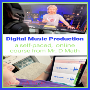 Mr. D Math Online Digital Music Production Class is a self-paced, half credit, modern music production course for 4th grade and up.